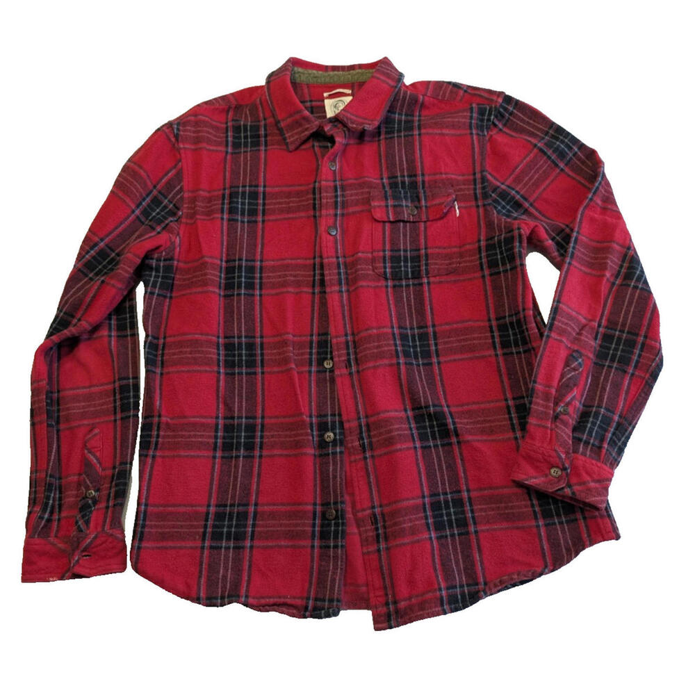 New O'Neill Men's Oakridge Flannel Knit Casual Shirt Button Up Plaid, Large